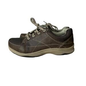 Ahnu Women's Taraval Walking Shoes Sneakers Sz 7 Brown Leather Lace Up Comfort